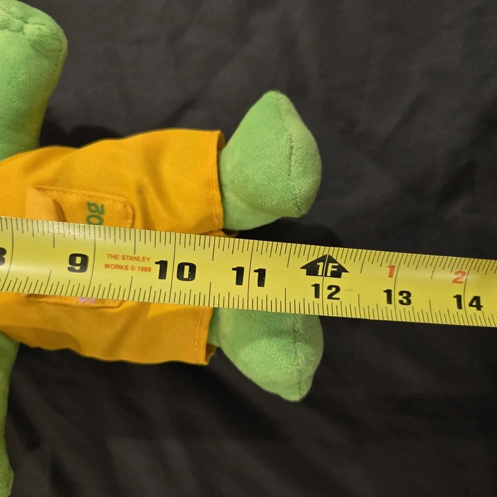 Sweet Frog Yogurt Mascot Scoop in His Yellow Overalls Plush 12